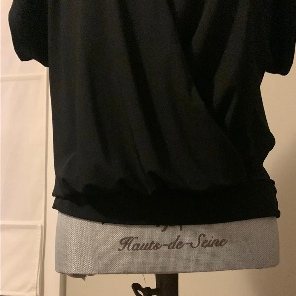 NWT Express Black Dolman Sleeve Wrap Blouse - Picture 5 of 10